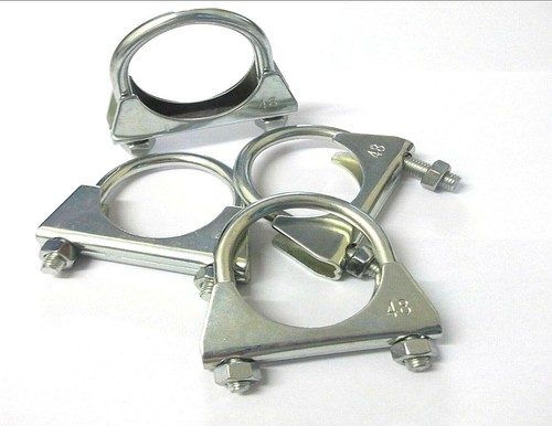 Abrazadera De Escape Antena De Tv Universal * 48mm U Perno paquete De 2 Calidad Superior!