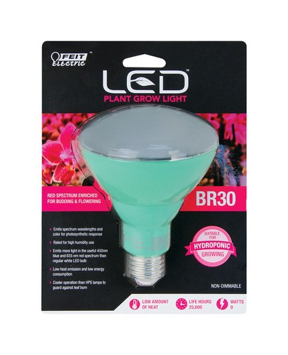 FEIT Electric LED Grow Light Bulb 9 watts Reflector BR30