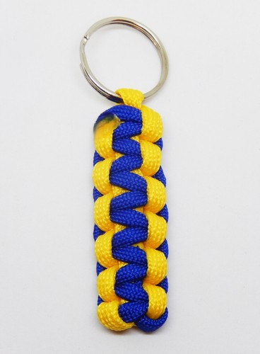 SUPER LEAGUE PARACORD KEYFOB KEYRING WARRINGTON WOLVES TEAM COLOURS