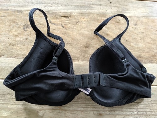 VICTORIA/'S SECRET BLACK ATHENA LACE BODY BY VICTORIA LINED FULL COVERAGE BRA VS