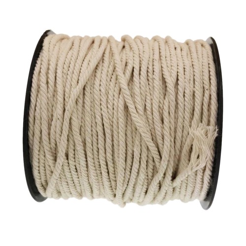 5 Sizes Natural Cotton Twisted Cord Rope Sash Craft Macrame Artisan String