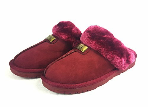 Geniune GCG Ladies Faux Sheepskin Slippers Mules Non Slip Hard Sole Womens GREY