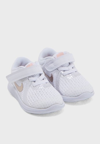 Scarpe running bimba Nike Revolution 4 TDV 943308-100 bianco-bronzo