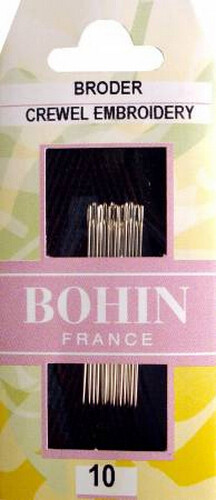 7 6 Bohin Crewel Embroidery Needles Choose Sizes 5 10 5//10 9 3//9