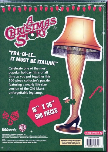 A Christmas Story™ Leg Lamp Puzzle 500 Pieces 16/"X36/" 2014 USAopoly