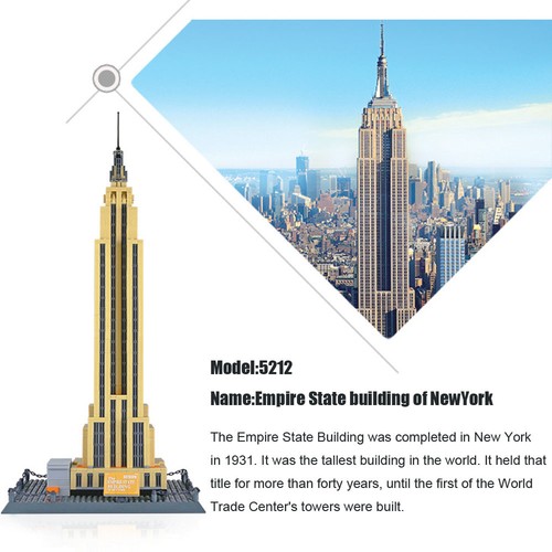 WANGE Building Blocks Empire State building of NewYork Funny Toys for Home Decor
