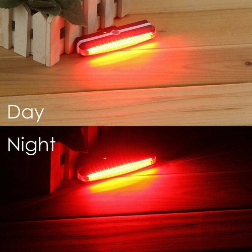 USB Rechargeable Bike Bicycle LED Tail Light Safety Cycling Warning Rear Lamp Z
