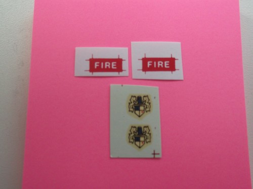 Corgi Toys 213 Jaguar 2.4 Fire Chiefs Car Decals//Transfer