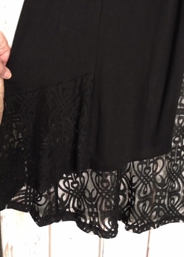 XL//1X//2X//3X New Black Lace Long Jacket Cardigan Duster Kimono Sweater Tee Knit