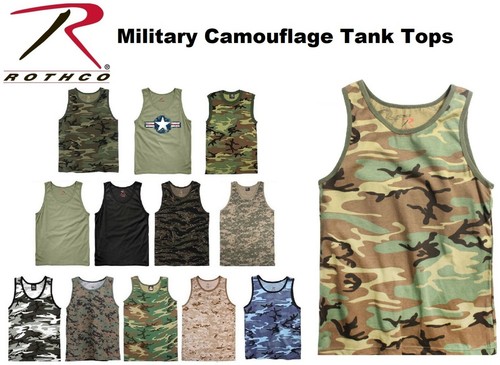 Camouflage /& Solids Tactical Military Top Army Camo Tank Top /& Muscle Shirt