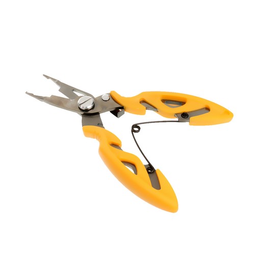 Stainless Steel Fishing Pliers Split Ring Hook Remover Line Cutters Yellow