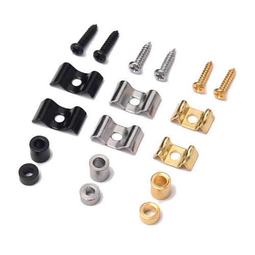 1Set String Tree Guide Retainer for Electric Guitar Bass Replacement Part-Bla *