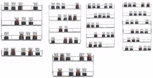 3//4//5//6 Tier Cuisine Rack Herb Spice Jars armoire de stockage sur porte//mur monté