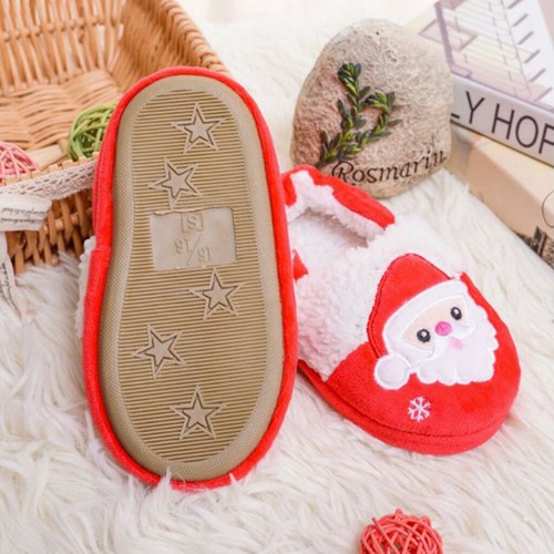 Newborn Toddler Kid Baby Warm Indoor Shoes Boys Girls Cartoon Christmas Slippers