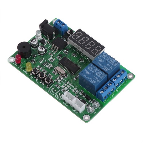 5-24V 2-CH Digital LED Display Intelligent Temperature Controller with 2 probe