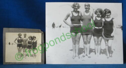 Muriel Astor photo at beach 1927 Vintage Flappers ladies swimsuit Marion Davies 