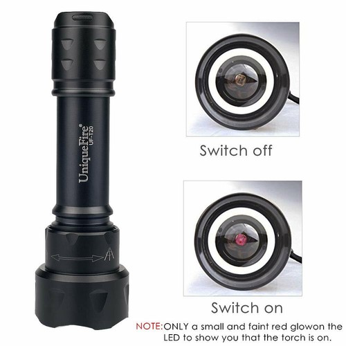 Infrared Light 940nm Flashlight Hunt Zoomable LED IR Torch Mount Rat Tail Charge