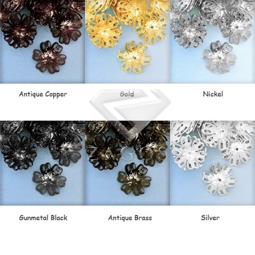20g 16.5x16.5x8mm Approx.61pcs Crimp End Spacer Perles Bouchons Charm Or Bijoux