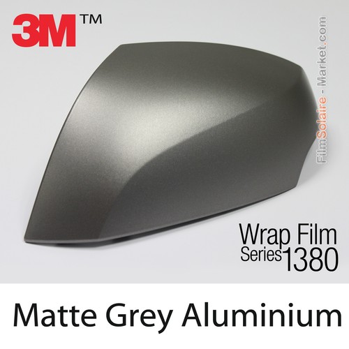 Sample-Mat Grey Aluminium 3M 1380 M230 Wrapper Cover Foil