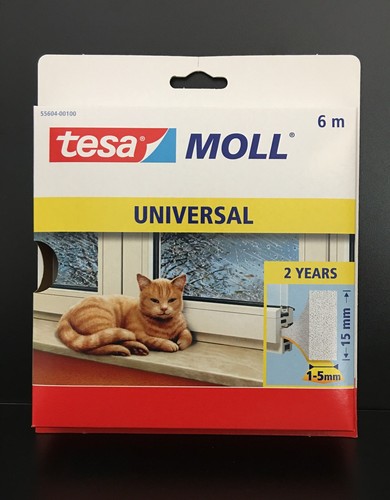 6m 1,69€//m Tesa Moll Universal Fensterdichtung selbstklebend 15mm