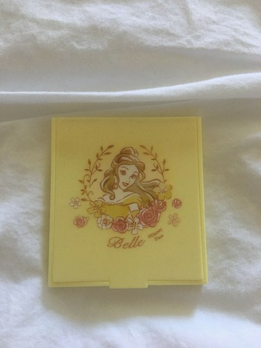 Brand New Rare Light Yellow Japan Daiso Disney Princess Belle Compact Mirror