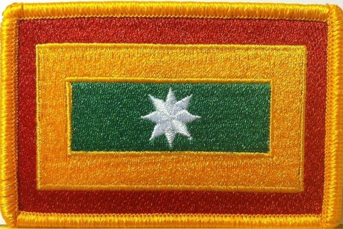 BARRANQUILLA COLOMBIA FLAG Tactical Embroidered Iron-On Patch Gold Border
