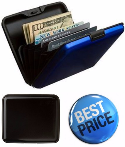 Large Aluminium Wallet RFID Multiple Credit Card Holder Stain Travel Case Holder