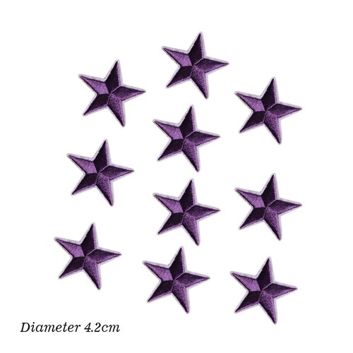 10pcs Hot Star Embroidery Sew Iron On Patch Badge Clothes Applique Bag Fabric