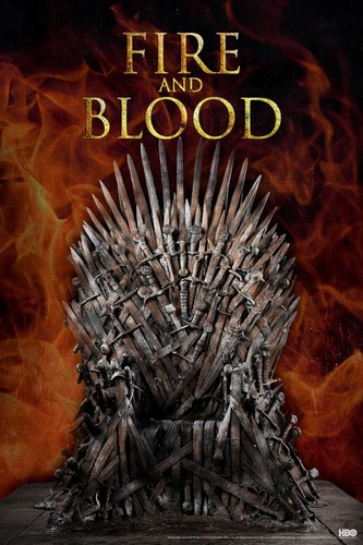 Game of Thrones Iron Throne Fire and Blood Poster 12x18 Inch
