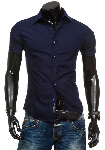 Herren Freizeithemd Kurzarm Hemd Herrenhemd Slim Shirt Party Mix BOLF 2B2 Casual