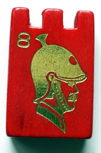 VINTAGE 1960/'S STRATEGO RED WOOD GAME PIECE #8 GREAT CONDITION