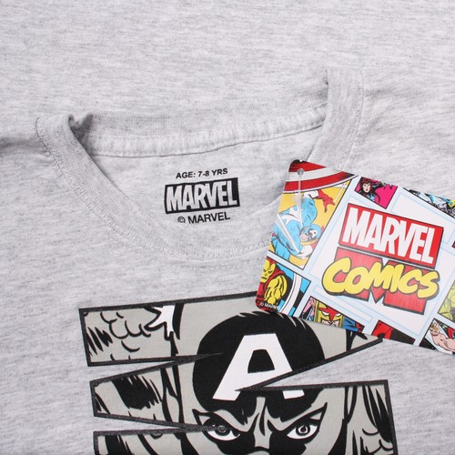 Ages 9-12 Marvel Captain America Vertical Boys Kids Long Sleeve T-Shirt
