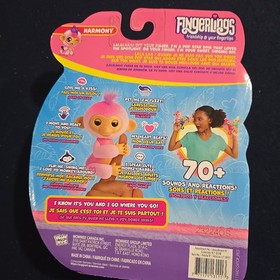 Fingerlings Interactive Baby Monkey Harmony Pink Touch Reacts 70 + Sounds New