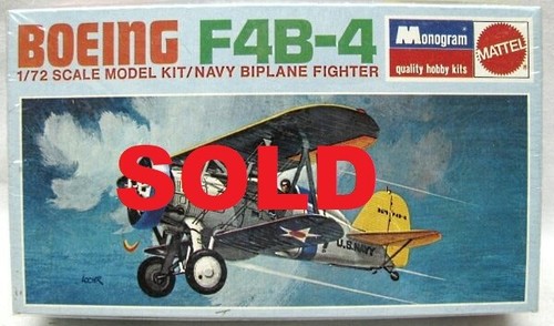 1//72 Monogram 6795 Boeing F4B-4 US NAvt 1930/'s Fighter USS Lexington 1936 Colors