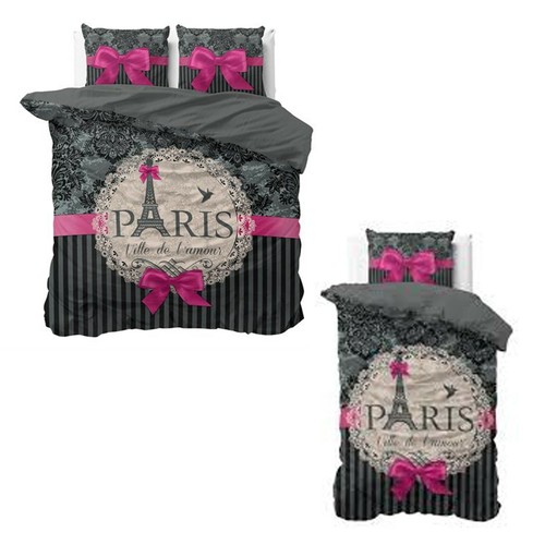 COPRIPIUMINO SACCO COPRIPIUMONE puro cotone PARIS TOUR EIFFEL FEDERE