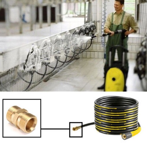 M22 14mm Brass High Pressure Washer Hose Outlet Adaptor Hose Extension Joint AM5