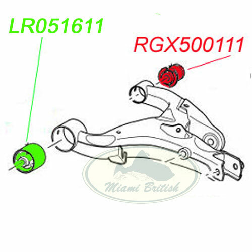 LAND ROVER REAR SUSPENSION LOWER ARM FRONT BUSH x2 LR051611 LR3 LR4 RRS LEMF