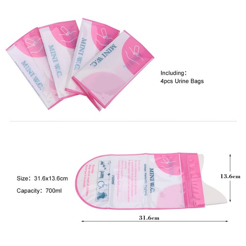 Details about / Portable 5.3/'/'x12.4/'/' Pee Bags Large Capacity Emergency Pee Bags for Women Men