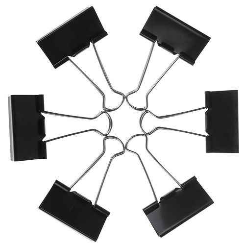 6 stücke Metall Binder Clips Büroklammer 51mm Office Learning Supplies StaR SP