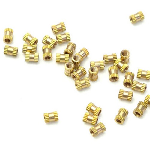 M2x3mmx3.2 mm ecrou molete interieurement filete en laiton 20 pieces V1S2 RFV 2X