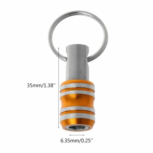 1//4 Inch Hex Shank Screwdriver Bits Holder Extension Bar Drill Screw Keychain