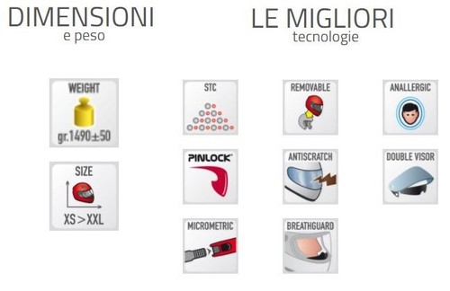 GIVI CASCO FULLFACE 50.5 TRIDION SOLID COLOUR TITANIO OPACCO TERMOPLASTICA
