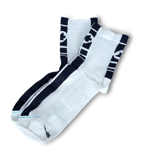 Cycling Socks ASSOS MILLE White//Black US 7-9 EU 39-42 Made In Italy Euro Design