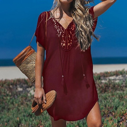 Summer Bikini Cover Up Sarong Dress Swimwear Kaftan Lace Crochet Beach Wear HOT!