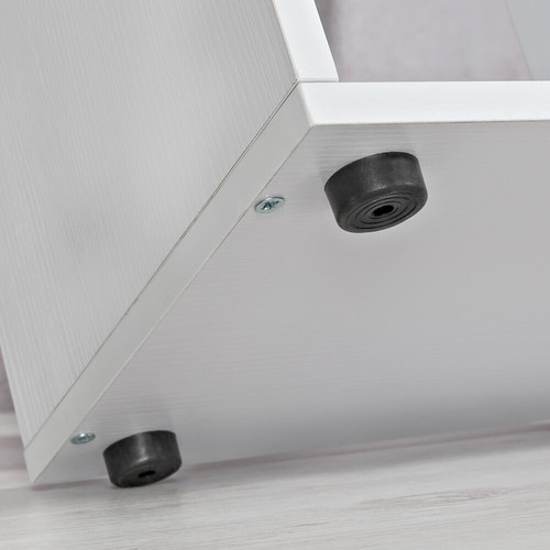 Treppenregal Raumteiler Bücherregal Standregal Regal Raumtrenner Weiß 6 Fächer