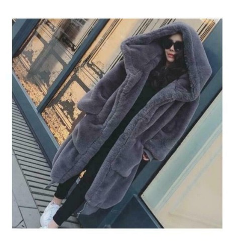 Women Hooded Outwear Long Jacket Overcoat Faux Fur Parka Winter Snow Warm Coats