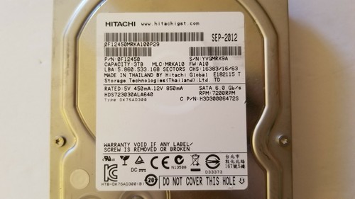 3TB 7200RPM Hitachi Desktop SATA 3.5/" Hard Drives