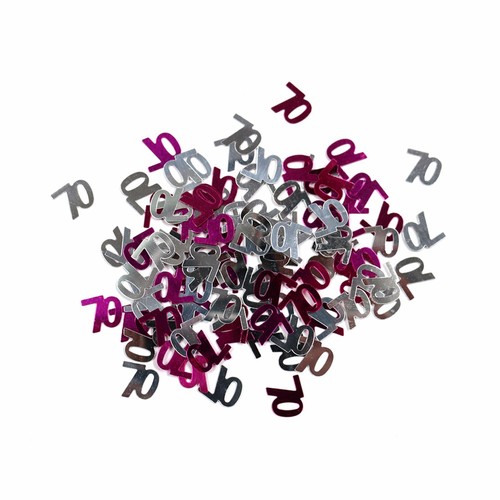 Silver 14g Anniversary Table Confetti Decoration 70th Birthday Party Pink