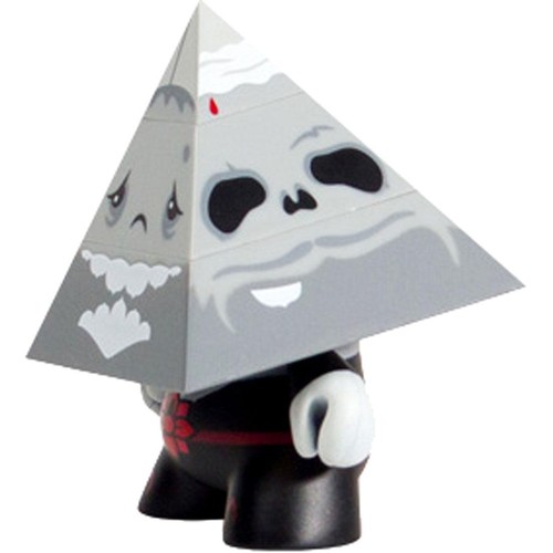 Kidrobot Pyramidun Dunny 3 Inch Figure Andrew Bell grey