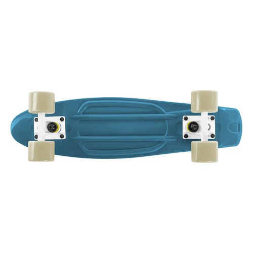 White Oceanic Mini Cruiser Complete Skateboard Cal 7 Retro Style 22 Inch Blue